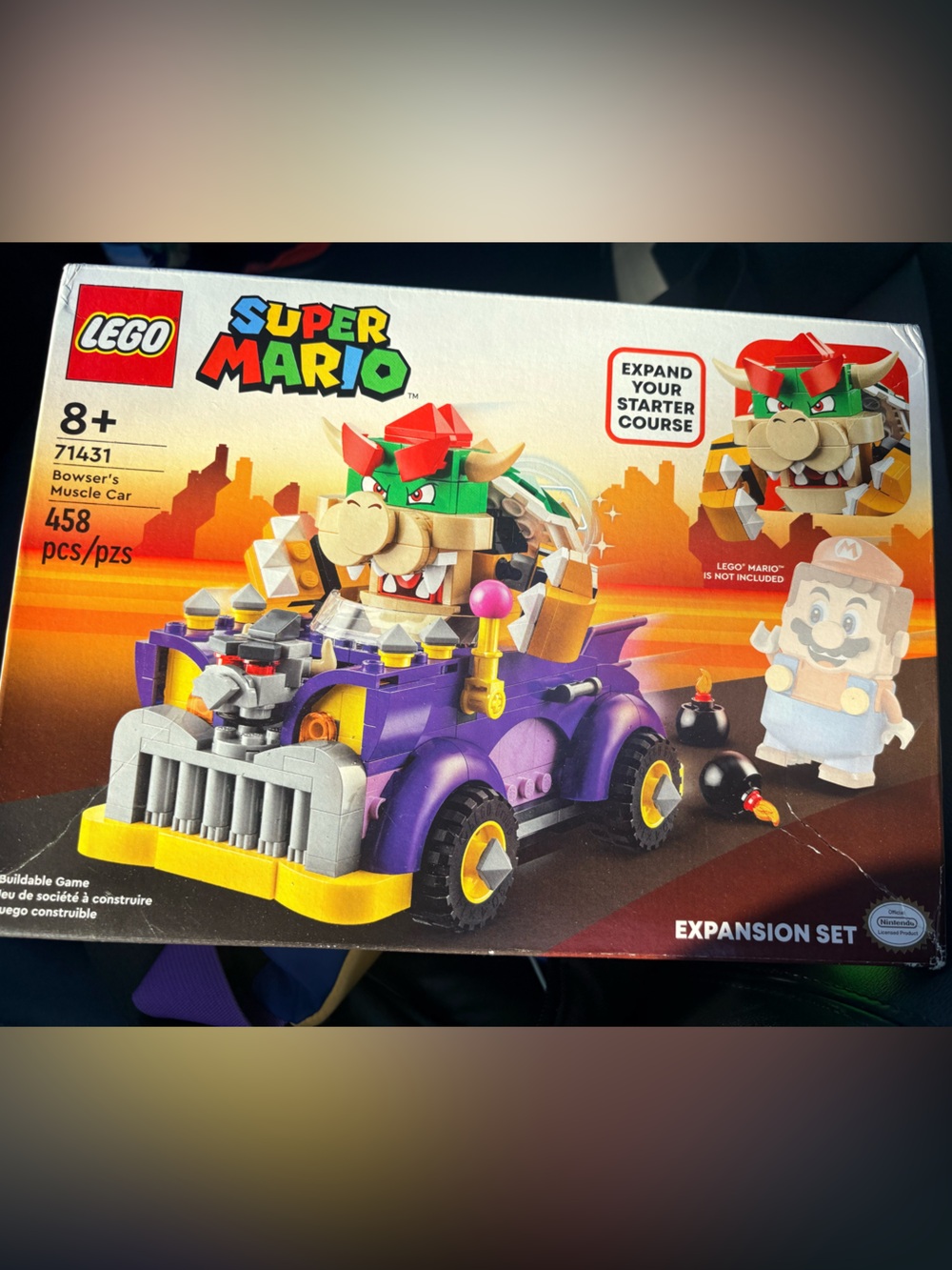 Lego Super Mario Bowser Car Expansion Set - Purple, Yellow, Green